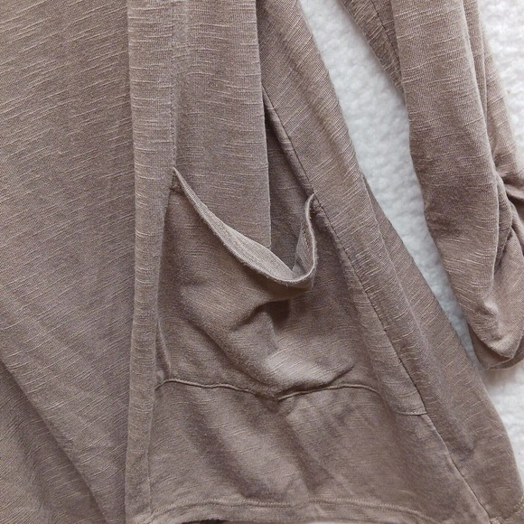 CATO Women's XL‎ Stretchy Comfy Cowl Neck Tunic Shirt Front Pockets Brown - Picture 6 of 13